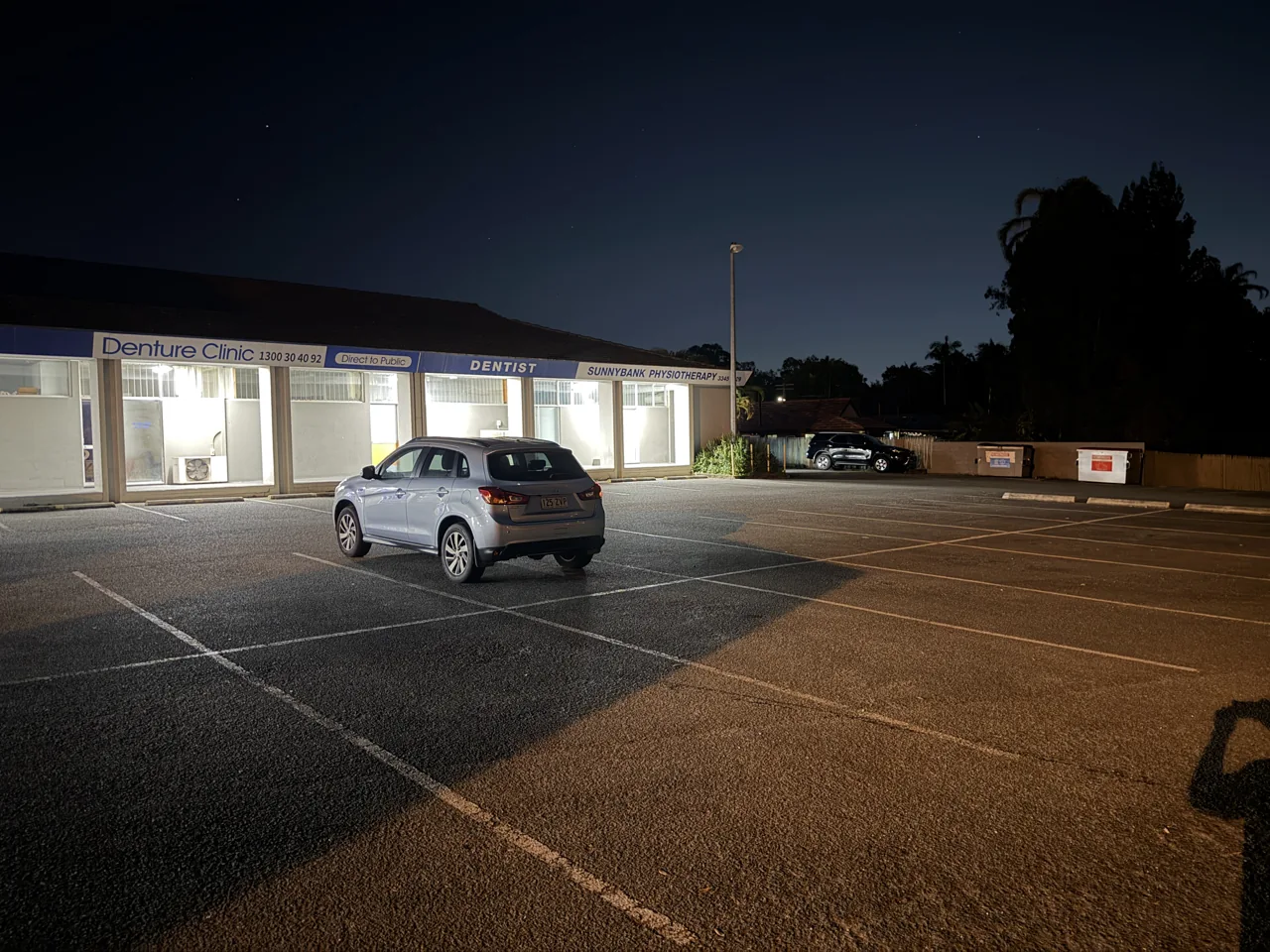 Main parking area in Sunnybank before line marking refresh
